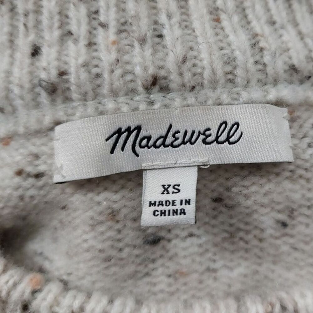 Madewell Donegal Bell Style Button-Sleeve Wool Blend Sweater-Dress Size XS - Picture 6 of 8